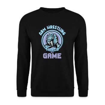 Arm wrestling tree felling weight training Armwrestling - Unisex Sweatshirt - black - Front - Alina (178cm) & Michal (187cm)
