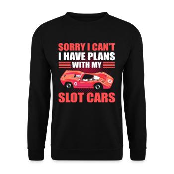 Slotcar Rennen Slotcar Racing RC Racing - Sweat-shirt Unisexe - noir - Devant - Alina (178cm) & Michal (187cm)