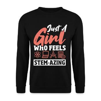 Steminist Science Technologie Droits des femmes - Sweat-shirt Unisexe - noir - Devant - Alina (178cm) & Michal (187cm)