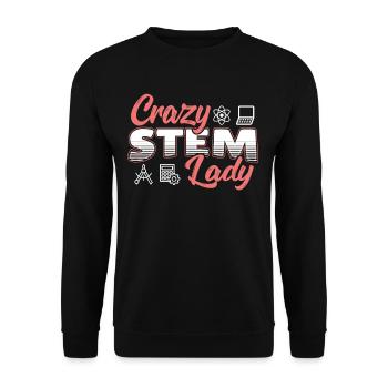 Steministin Wissenschaft Technologie Mathematik - Unisex Pullover - Schwarz - Vorne - Alina (178cm) & Michal (187cm)