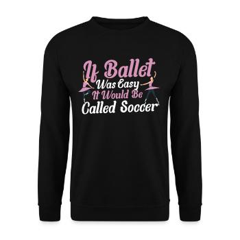 Ballett Ballett-Tänzerin Tanzfläche Ballerina - Unisex Pullover - Schwarz - Vorne - Alina (178cm) & Michal (187cm)