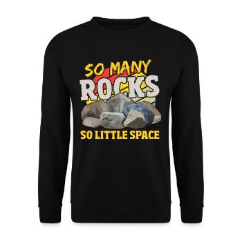 Mineralien Steine Forschung Geologie - Unisex Pullover - Schwarz - Vorne - Alina (178cm) & Michal (187cm)