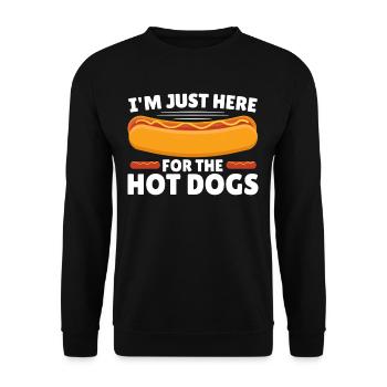 Hot Dog Hot Dogs Food Rolls Journée des hot-dogs - Sweat-shirt Unisexe - noir - Devant - Alina (178cm) & Michal (187cm)