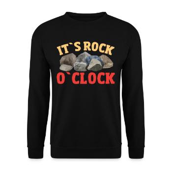 Geologie Steine Fossil Forschung - Unisex Pullover - Schwarz - Vorne - Alina (178cm) & Michal (187cm)