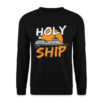 Heiliges Schiff Kreuzfahrt Urlaub Familienausflug - Unisex Pullover - Schwarz - Vorne - Alina (178cm) & Michal (187cm)