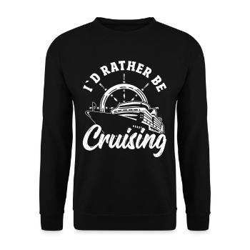 Je préfère être en vacances en croisière - Sweat-shirt Unisexe - noir - Devant - Alina (178cm) & Michal (187cm)