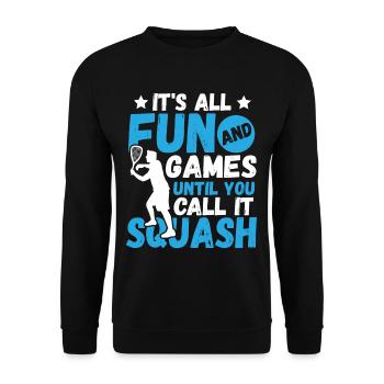 Racket Tennis Badminton Squash - Unisex Pullover - Schwarz - Vorne - Alina (178cm) & Michal (187cm)