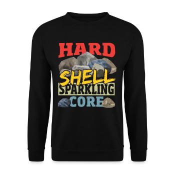 Mineralien Steine Forschung Geologie - Unisex Pullover - Schwarz - Vorne - Alina (178cm) & Michal (187cm)