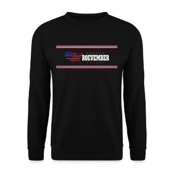 Roevember Election November Politic - Unisex Sweatshirt - black - Front - Alina (178cm) & Michal (187cm)