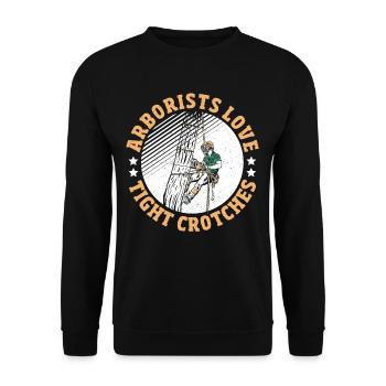 Bûcheron Bois Forêt Scies à chaîne Hache d’arbre Bois de chauffage - Sweat-shirt Unisexe - noir - Devant - Alina (178cm) & Michal (187cm)