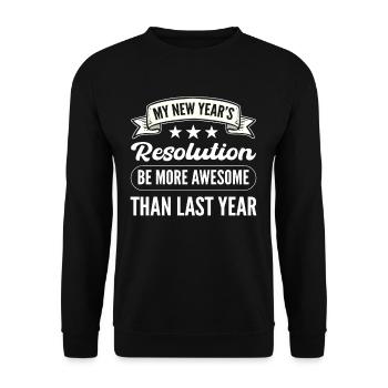 My New Year's Resolution New Years Eve - Unisex Sweatshirt - black - Front - Alina (178cm) & Michal (187cm)