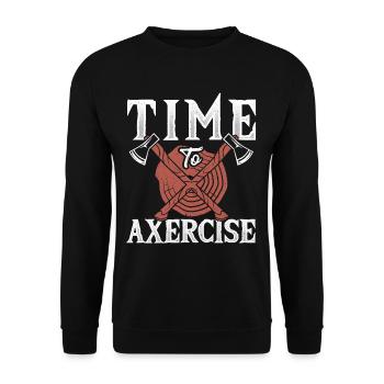Il est temps d’axercise la foresterie à la hache de bûcheron - Sweat-shirt Unisexe - noir - Devant - Alina (178cm) & Michal (187cm)