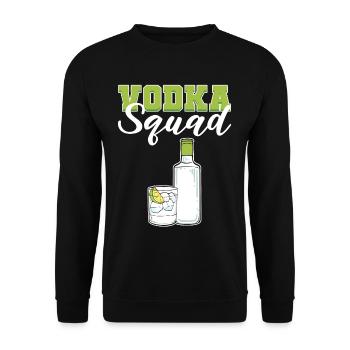 The Vod Squad Vodka Wodka - Unisex Pullover - Schwarz - Vorne - Alina (178cm) & Michal (187cm)