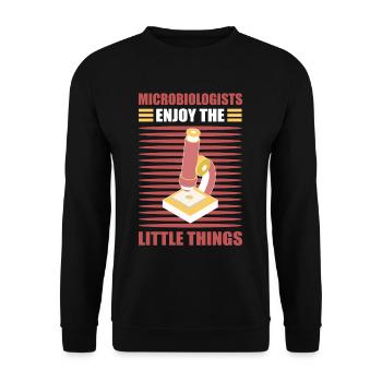 Les microbiologistes apprécient les petites choses - Sweat-shirt Unisexe - noir - Devant - Alina (178cm) & Michal (187cm)