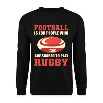 Football Is For People Who Are Scared To Play - Unisex Pullover - Schwarz - Vorne - Alina (178cm) & Michal (187cm)
