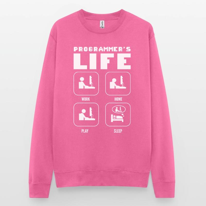 Programmers Life. Work Home Play Sleep Programming Unisex Sweatshirt