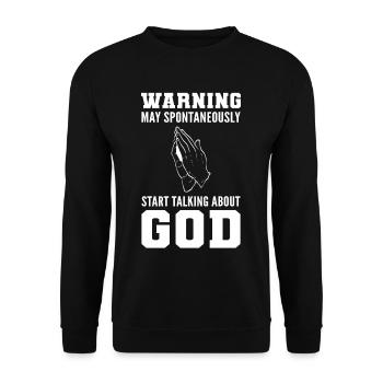 Peut spontanément commencer à parler de Dieu Pasteur - Sweat-shirt Unisexe - noir - Devant - Alina (178cm) & Michal (187cm)