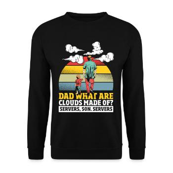 What Are Clouds Made Of Programming Programmer - Unisex Pullover - Schwarz - Vorne - Alina (178cm) & Michal (187cm)