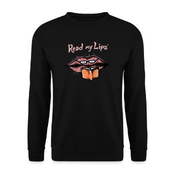 Deaf Hearing Impaired Hearing aid Sign Language - Unisex Sweatshirt - black - Front - Alina (178cm) & Michal (187cm)