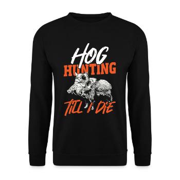 Chasse au porc jusqu’à I Le chasseur de sanglier - Sweat-shirt Unisexe - noir - Devant - Alina (178cm) & Michal (187cm)