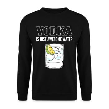La vodka est juste géniale Wodka de l’eau - Sweat-shirt Unisexe - noir - Devant - Alina (178cm) & Michal (187cm)