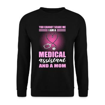 Vous ne pouvez pas me faire peur. Je suis assistante médicale et un - Sweat-shirt Unisexe - noir - Devant - Alina (178cm) & Michal (187cm)