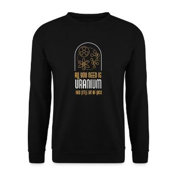 Atomkraftwerk Nuklear Energie Erneuerbare Energie - Unisex Pullover - Schwarz - Vorne - Alina (178cm) & Michal (187cm)