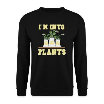 Atomkraftwerk Nuklear Energie Erneuerbare Energie - Unisex Pullover - Schwarz - Vorne - Alina (178cm) & Michal (187cm)
