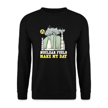 Nuclear power plant Nuclear energy Renewable energy - Unisex Sweatshirt - black - Front - Alina (178cm) & Michal (187cm)