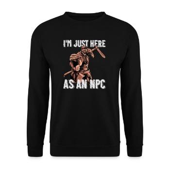 Larp Live Action Role Play NPC Game Master - Unisex Pullover - Schwarz - Vorne - Alina (178cm) & Michal (187cm)