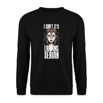 Larp Live Action Role Play NPC Game Master - Unisex Pullover - Schwarz - Vorne - Alina (178cm) & Michal (187cm)