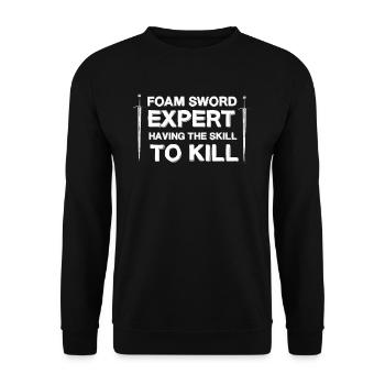 Larp Live Action Role Play NPC Game Master - Unisex Pullover - Schwarz - Vorne - Alina (178cm) & Michal (187cm)