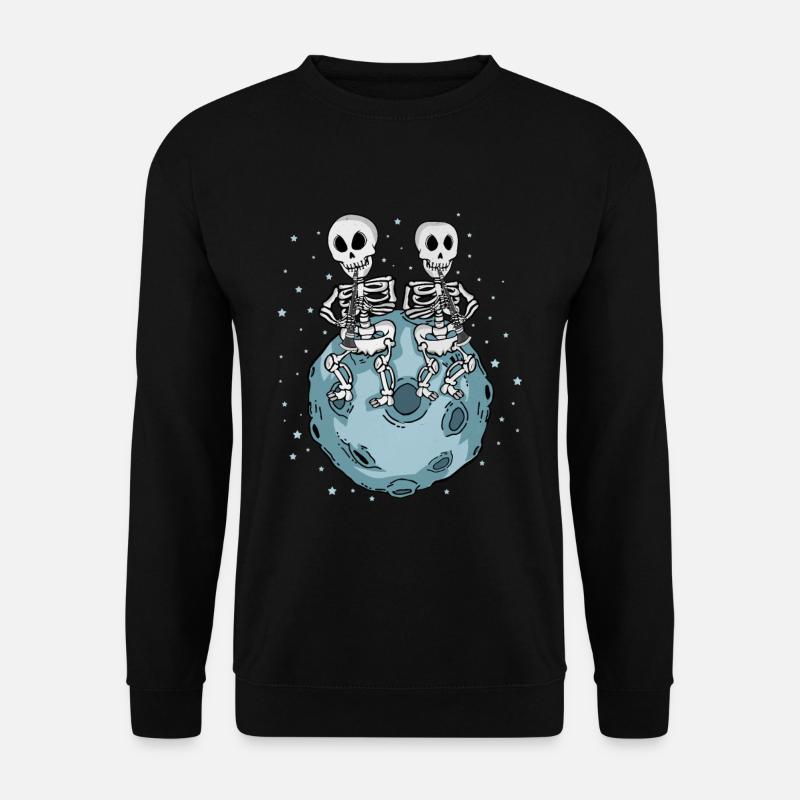 Klarinette Mon Skelett Musik Geschenk Klarinette - Unisex Pullover - Schwarz