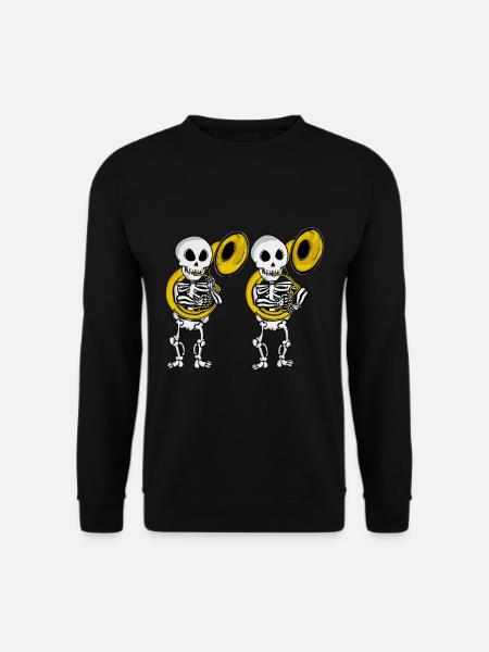 Sousaphone Player Skeleton Music Big Band Sousaphone - Unisex Sweatshirt - black