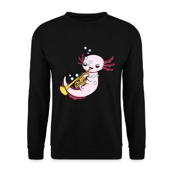 Trompete Geschenk Kinder Big Band Orchester Kinder - Unisex Pullover - Schwarz - Vorne - Alina (178cm) & Michal (187cm)
