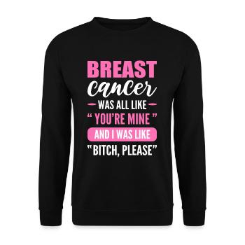 C’était comme un cancer du sein à ruban rose - Sweat-shirt Unisexe - noir - Devant - Alina (178cm) & Michal (187cm)