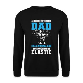 Aerobic Instructor Like A Normal Dad Fitness Coach - Unisex Sweatshirt - black - Front - Alina (178cm) & Michal (187cm)