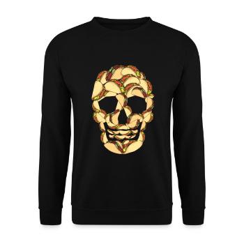 Taco Gift Men Mexican Food Tacos - Sweat-shirt Unisexe - noir - Devant - Alina (178cm) & Michal (187cm)