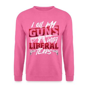 Oil Guns With Liberal Tear 2nd Amendment Gun Right - Unisex Sweatshirt - pink - Front