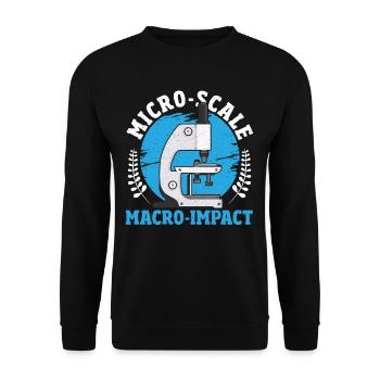 Microbiologie à micro-échelle, macro-impact - Sweat-shirt Unisexe - noir - Devant - Alina (178cm) & Michal (187cm)