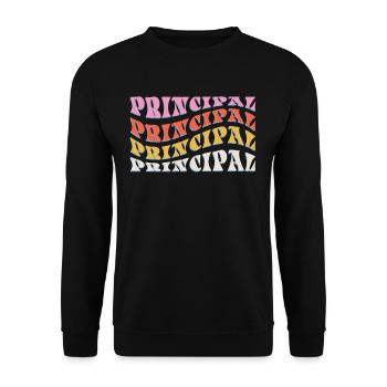 Directeur de l’école Retro Groovy Wave - Sweat-shirt Unisexe - noir - Devant - Alina (178cm) & Michal (187cm)