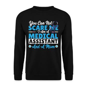 Vous ne pouvez pas me faire peur. Je suis assistante médicale - Sweat-shirt Unisexe - noir - Devant - Alina (178cm) & Michal (187cm)