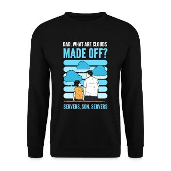 What Are Clouds Made Of Programming Programmer - Unisex Pullover - Schwarz - Vorne - Alina (178cm) & Michal (187cm)