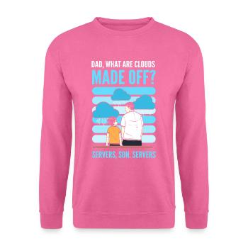 Quels sont les nuages faits de programmeur de programmation - Sweat-shirt Unisexe - rose - Devant