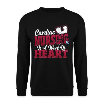 Cardiac Nursing Is A Work Of Heart Cardiac Nurse - Unisex Sweatshirt - black - Front - Alina (178cm) & Michal (187cm)