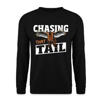 Chasing That Tail Pheasant Hunting Pheasant Hunter - Unisex Sweatshirt - black - Front - Alina (178cm) & Michal (187cm)