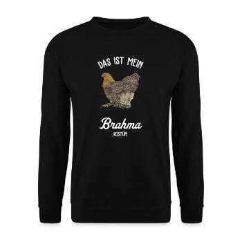 Brahma Hühner I Chicken Geflügel Motiv für - Unisex Pullover - Schwarz - Vorne - Alina (178cm) & Michal (187cm)
