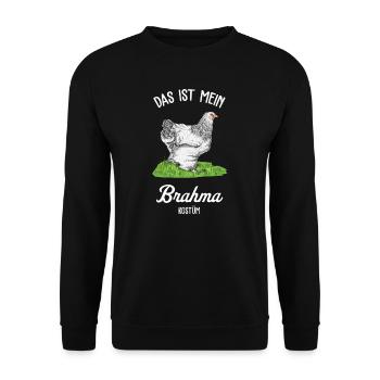 Brahma Hühner I Chicken Geflügel Motiv für - Unisex Pullover - Schwarz - Vorne - Alina (178cm) & Michal (187cm)