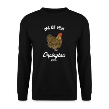 Orpington Hühner I Chicken Geflügel Motiv für - Unisex Pullover - Schwarz - Vorne - Alina (178cm) & Michal (187cm)