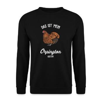 Orpington Hühner I Chicken Geflügel Motiv für - Unisex Pullover - Schwarz - Vorne - Alina (178cm) & Michal (187cm)